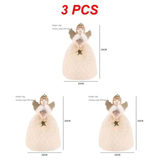 1~10PCS Christmas Angel Tree Topper